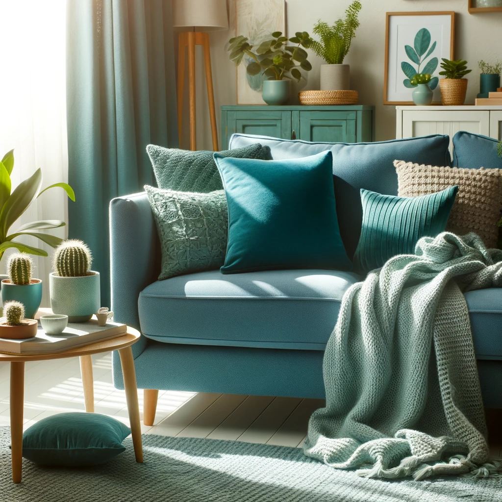 21 Throw Pillow Colors to Transform Your Blue Couch