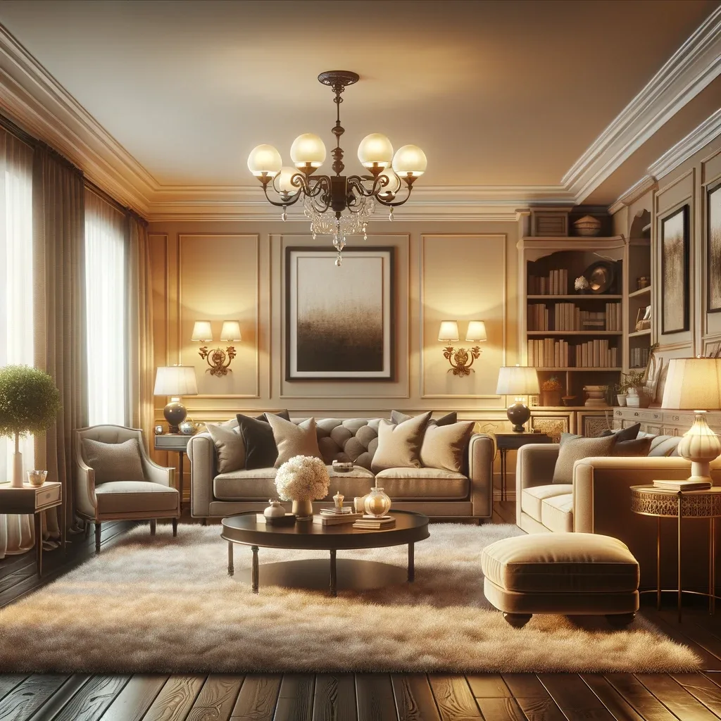 cream walls with dark wood floors