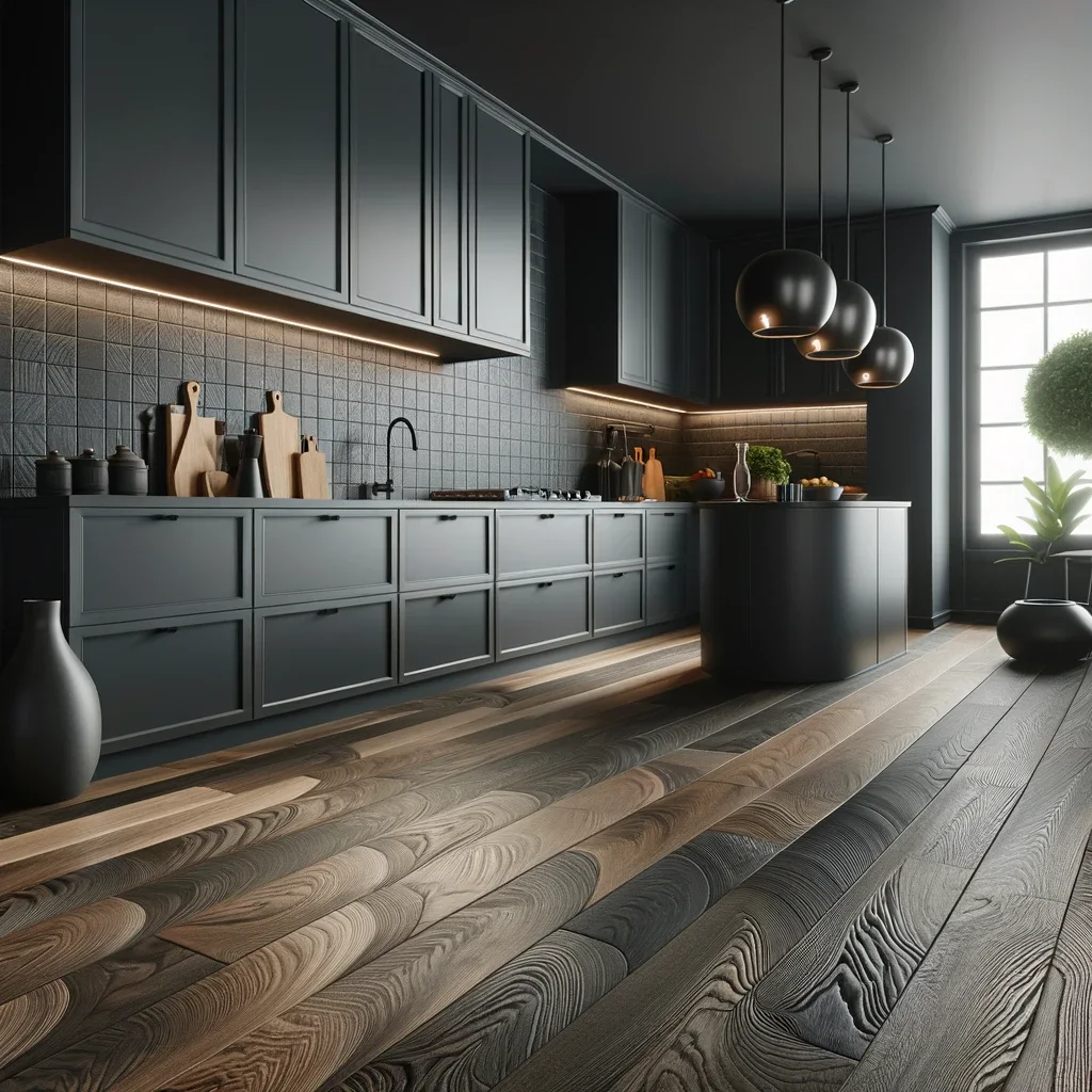 Floor Color With Dark Kitchen Cabinets
