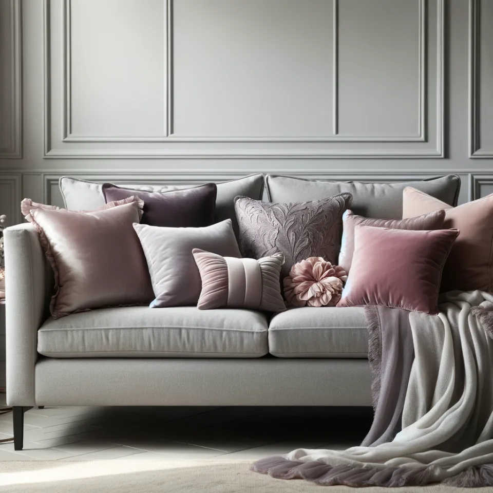 24 Throw Pillow Colors and Combinations for Gray Couches