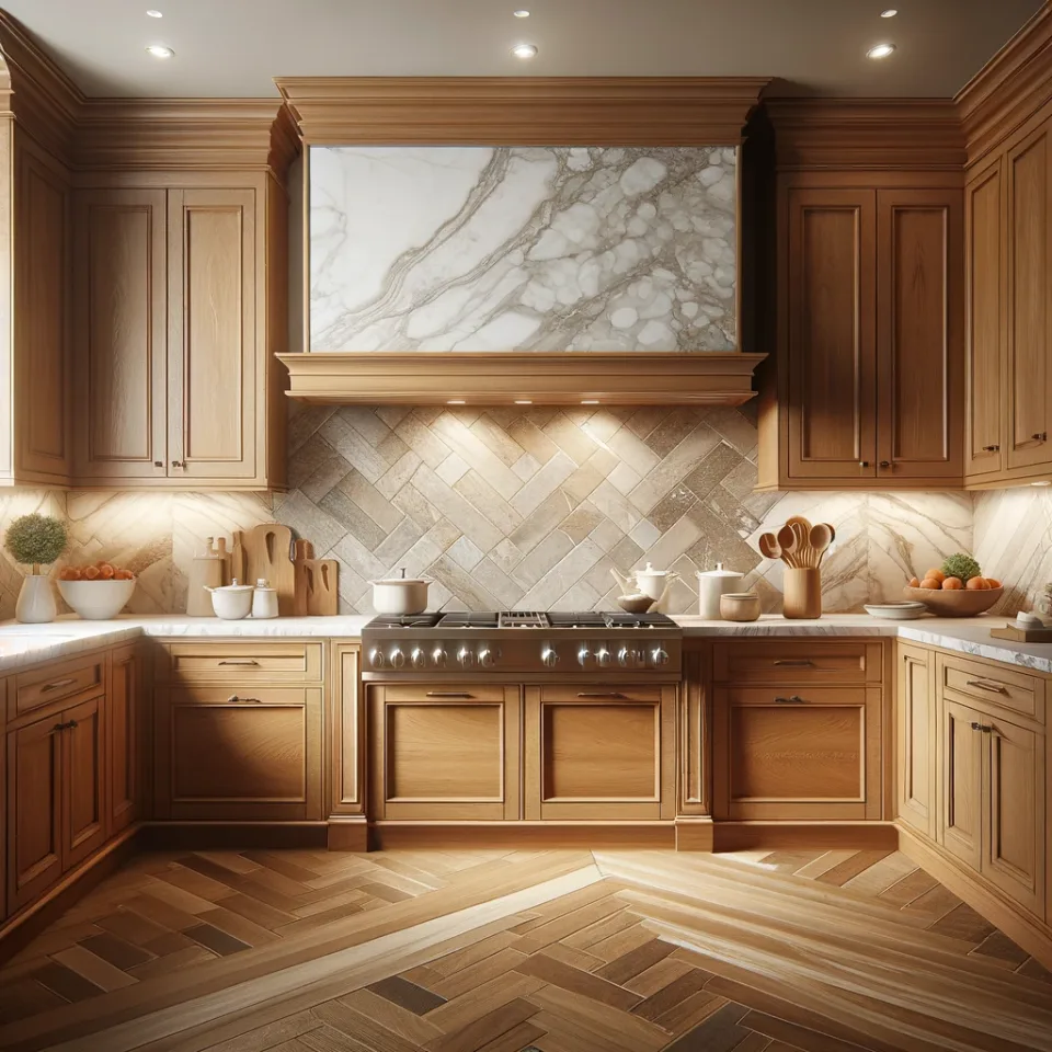 17 Eye-Catching Backsplash Ideas for Honey Oak Kitchen Cabinets