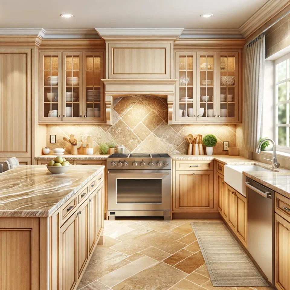 16 Ideal Countertop Choices for Maple Kitchen Cabinets