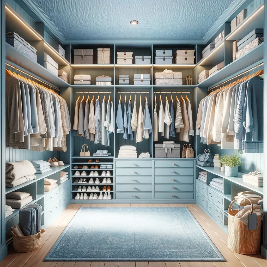 sky blue closet