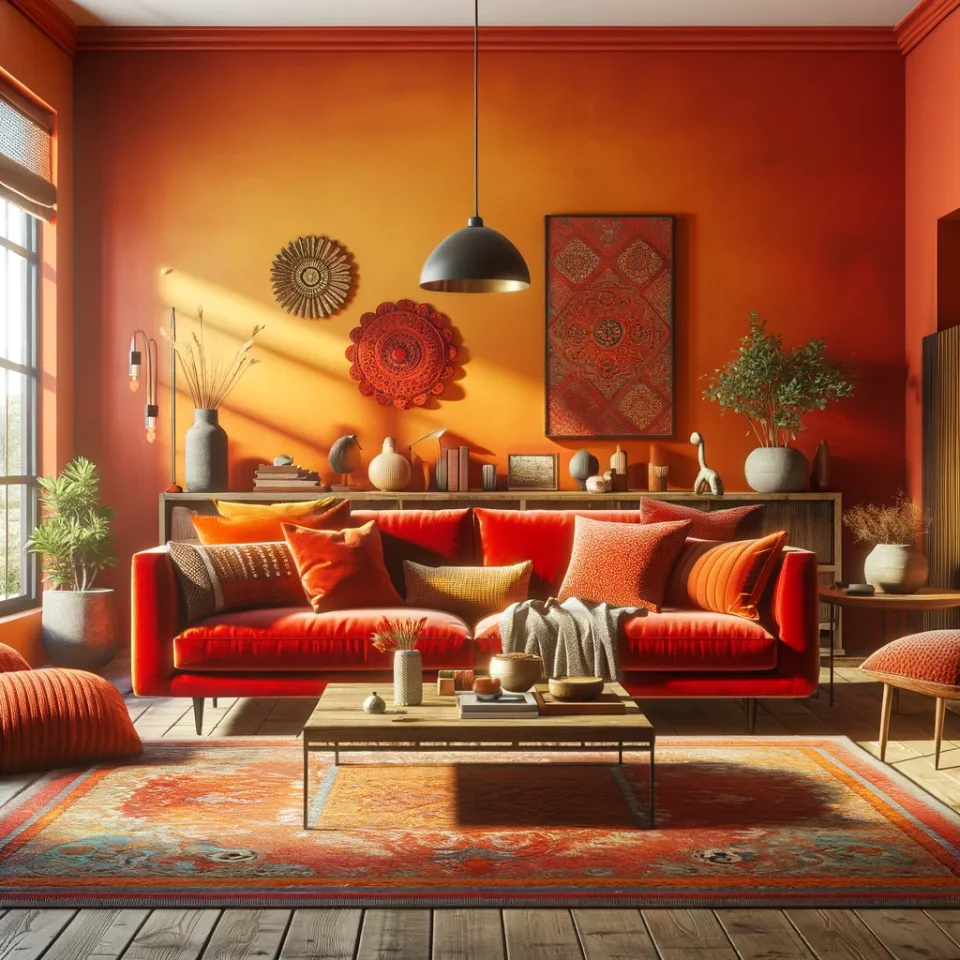 18 Show-stopping Wall Colors to Pair with Your Red Couch