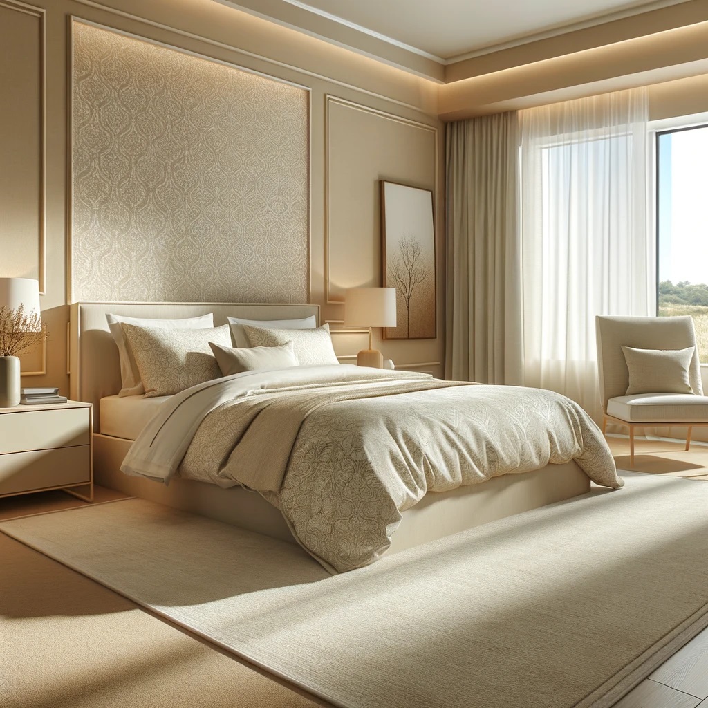 Beige and Cream Bedroom Color Idea