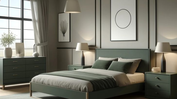 Dark Green Furniture Bedroom