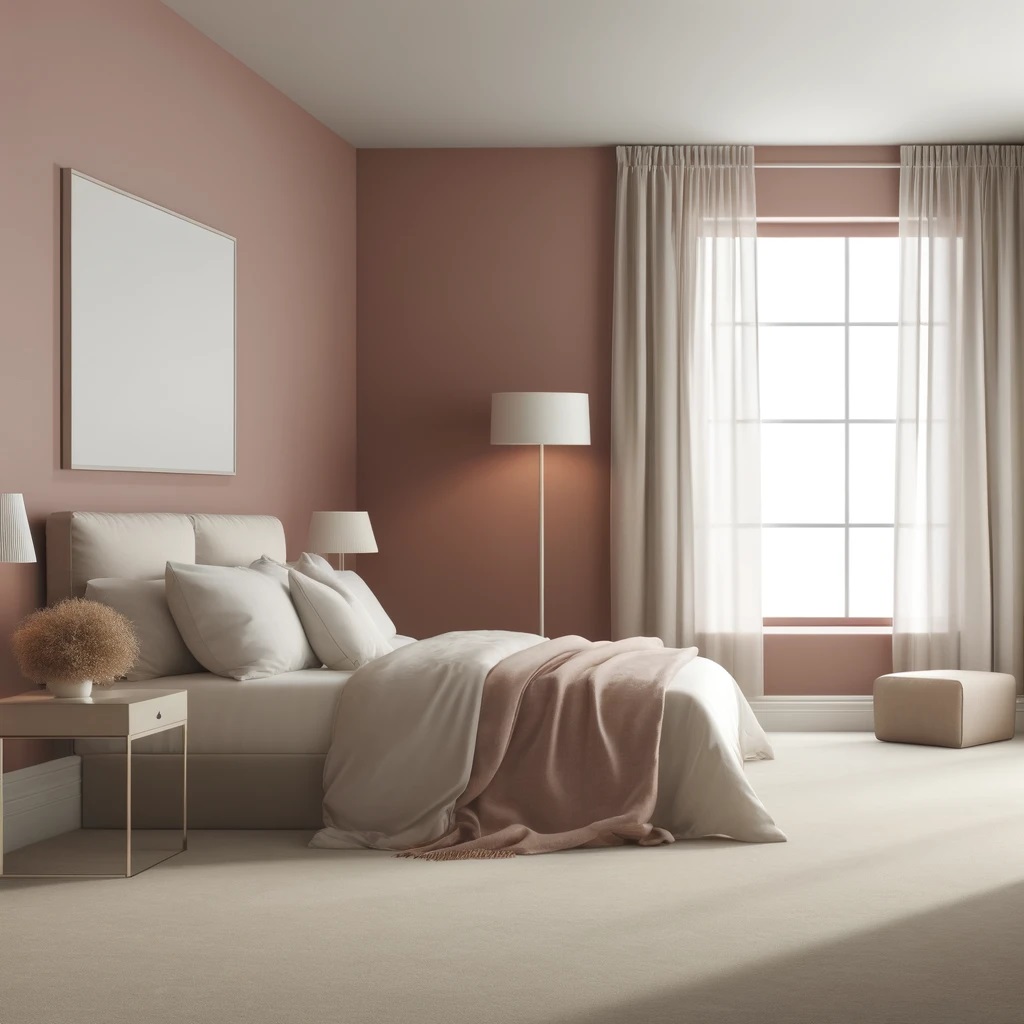 Dusty Rose and Ivory Bedroom Color Idea